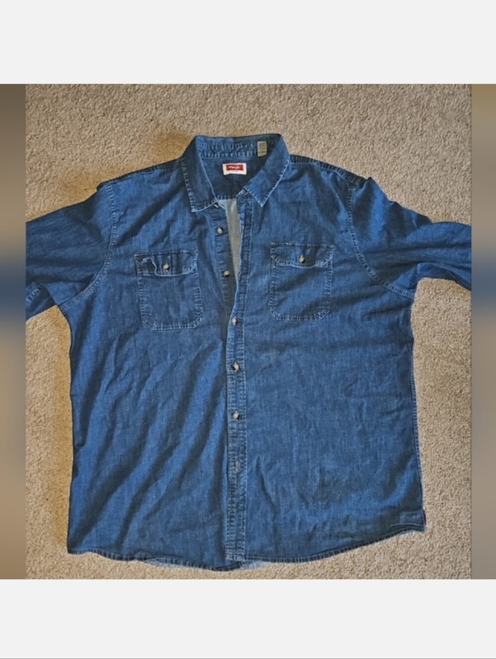 Wrangler Men's Blue Denim Shirt